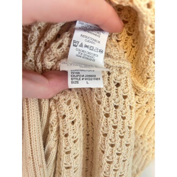 Calvin Klein Size Large color; Bleached Sand Croched Top Boho Style - Picture 8 of 14